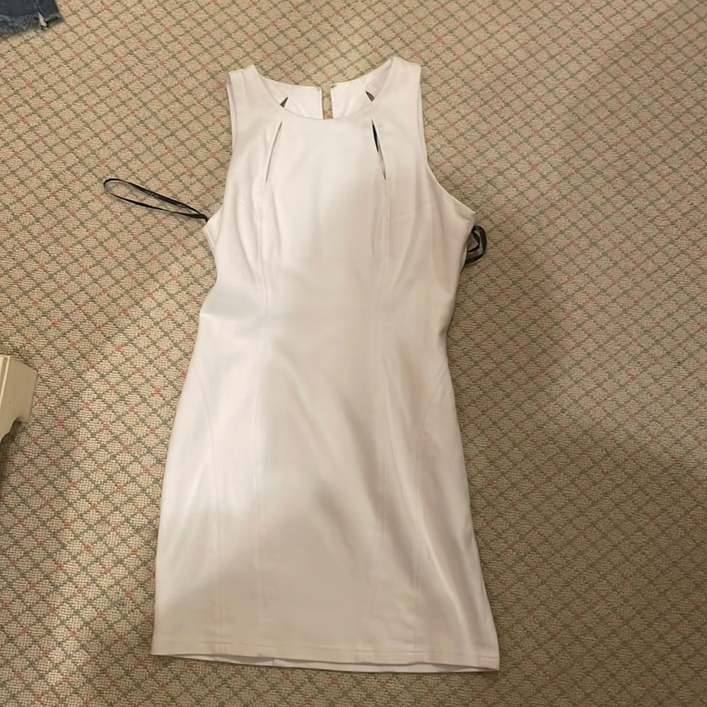 white mini dress